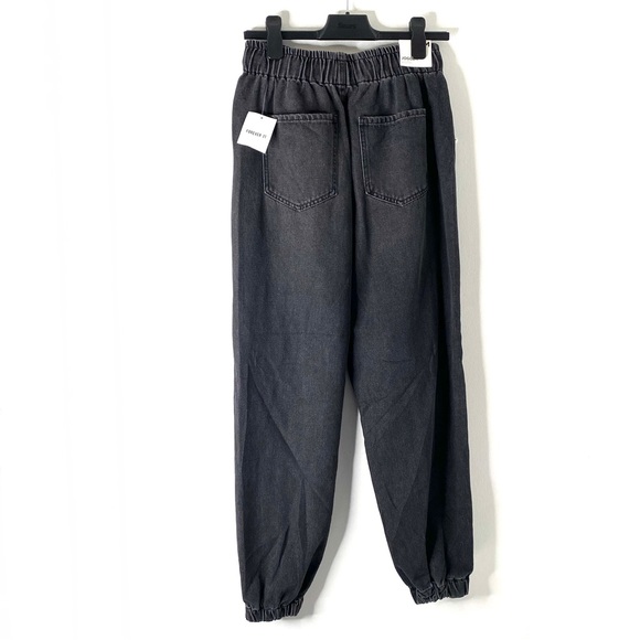 Forever 21 Black Denim Jogger NWT - Picture 4 of 7